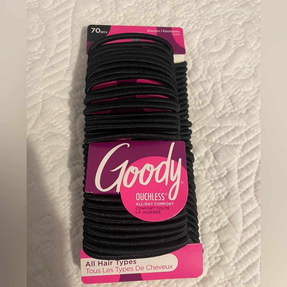 Goody Black Hair Elastics - 70 Pack